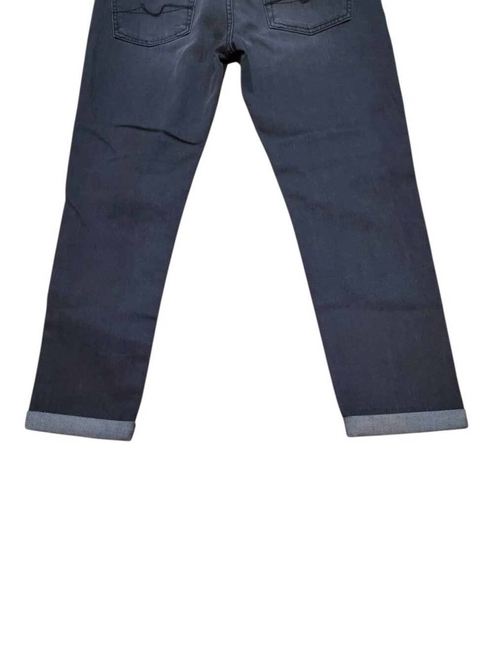 7 For All Mankind Jeans Josefina Skinny Boyfriend Buttonfly Jeans |Gray Wash - Picture 8 of 14